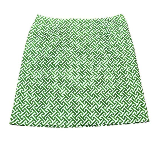 Melly M Women’s Green And White Geoprint Pencil Skirt, Size 12, NWT - Picture 1 of 8